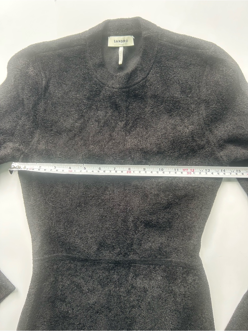 Sandro Black Long-Sleeve Cutout Back Mini Dress - Picture 9 of 10